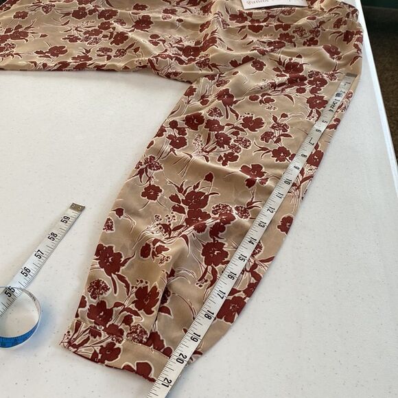 Bishop + Young Floral Button Front Long Sleeve Eva Blouse Split V-Neck Oversized - Picture 13 of 16